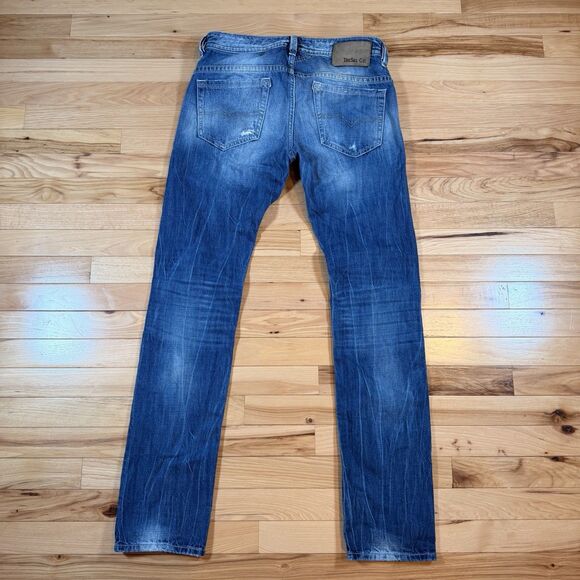 Diesel Industry Thavar Medium Wash Distressed Denim Jeans W29 L32 - Picture 2 of 11